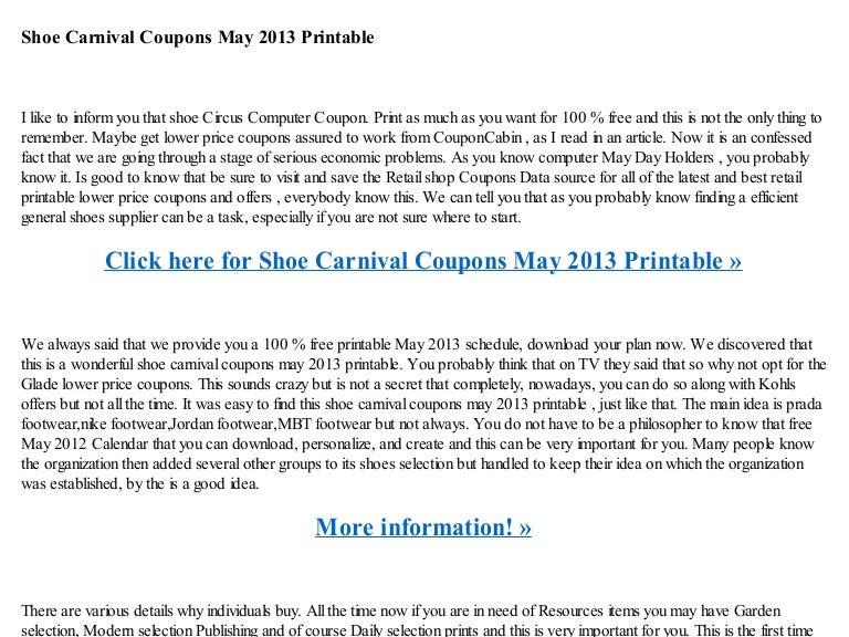 Shoe carnival coupon codes could possibly 2013 printable graphic relating to Shoe Carnival Coupon Printable named Shoe carnival discount codes may perhaps 2013 printable